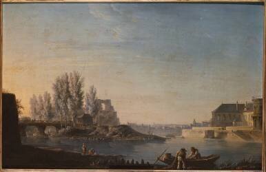 L'île Louviers et la Pointe de l'île de Saint-Louis (Alexandre Jean Noël) - Muzeo.com