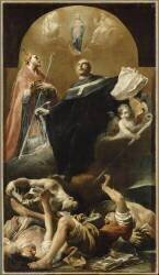 L'Immaculée Conception avec saint Anselme et saint Martin (Giuseppe Maria Crespi) - Muzeo.com