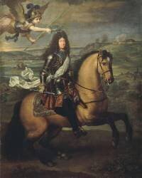 Louis XIV à cheval couronné par la Victoire, devant Namur (Pierre Mignard) - Muzeo.com