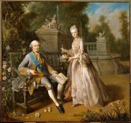 Louis-Jean-Marie de Bourbon, duc de Penthièvre (1725-1793) et sa fille, Louise-Adelaïde (Jean-Baptiste Charpentier the...) - Muzeo.com