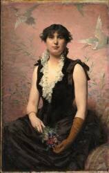 Madame Debat-Ponsan, née Marguerite Garnier (1856-1933), femme de l'artiste (Edouard Debat-Ponsan) - Muzeo.com