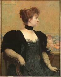 Madame Flameng, femme de l'artiste (François Flameng) - Muzeo.com