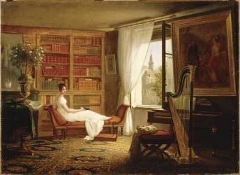 Madame Récamier à l'Abbaye-aux-Dames (François-Louis Dejuinne) - Muzeo.com