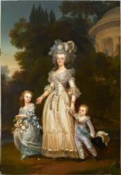Marie-Antoinette d'Autriche reine de France et ses deux premiers enfants (Eugène Battaille) - Muzeo.com