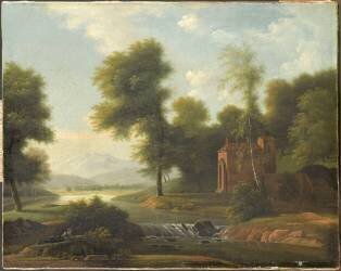 Paysage au bord de l'Ilyssus (Jean-Victor Bertin) - Muzeo.com