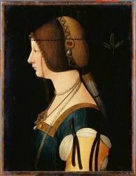Portrait de jeune Femme dite Bianca Maria Sforza (Bernardino dei Conti) - Muzeo.com