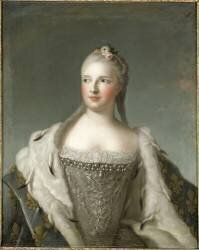 Portrait de Marie-Josèphe de Saxe, dauphine de France en 1747 (1731-1767) (Jean-Marc Nattier (d'après)) - Muzeo.com