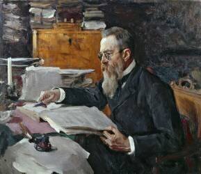 Portrait of Nikolai Andreyevich Rimsky-Korsakov (Valentin Serov) - Muzeo.com
