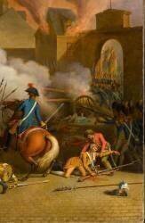 Prise du palais des Tuileries, cour du Carrousel, 10 août 1792 (Jacques Bertaux) - Muzeo.com