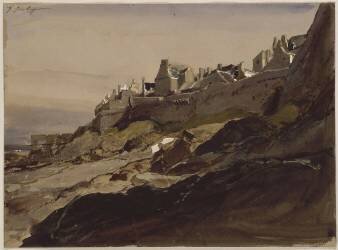 Remparts de la ville de Saint-Malo (Eugène Isabey) - Muzeo.com