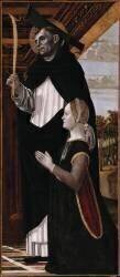 Saint Pierre Martyr et une donatrice agenouillée (Ambrogio Bergognone) - Muzeo.com