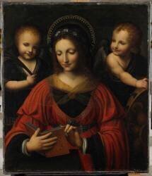 Sainte Catherine entre deux anges (Bernardino Luini) - Muzeo.com