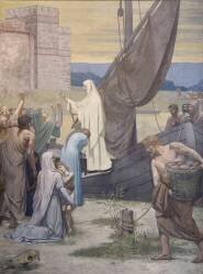 Sainte Geneviève ravitaille Paris assiégé par les Huns d'Attila (Pierre Puvis de Chavannes) - Muzeo.com