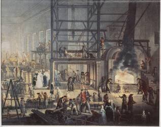 Une démonstration à la fonderie de Douai vers 1770 (Johann Julius Heinsius) - Muzeo.com