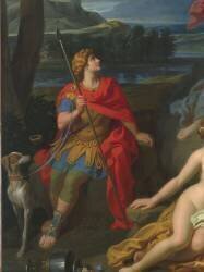 Vénus rappelée par Mars, quitte Adonis pour rejoindre l'Olympe et confie celui-ci à l'Amour (détail) (François Verdier) - Muzeo.com
