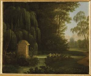 Vue du parc d'Ermenonville : la fontaine des Amours dans le Bocage (anonymous) - Muzeo.com