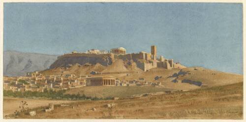 Vue générale de l'Acropole d'Athènes (Constant Moyaux) - Muzeo.com