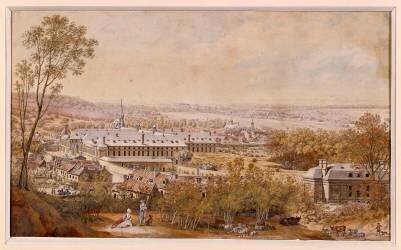 Vue perspective de la maison royale de Saint-Cyr sous Louis XVI (Louis Nicolas de Lespinasse) - Muzeo.com