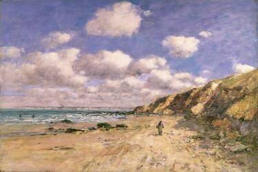 A Beach near Trouville (Eugène Boudin) - Muzeo.com