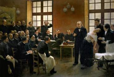 A Clinical Lesson with Doctor Charcot at the Salpetriere, 1887 (oil on canvas) (Pierre-André Brouillet) - Muzeo.com