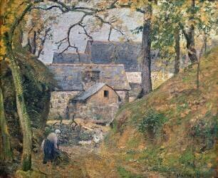 A Farm at Montfoucault (Camille Pissarro) - Muzeo.com