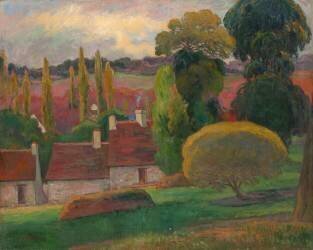 A Farm in Brittany (Paul Gauguin) - Muzeo.com