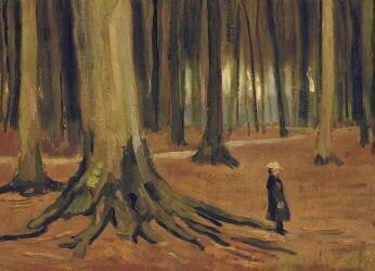 A Girl in a Wood (Vincent van Gogh) - Muzeo.com