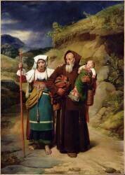 A Monk Helping a Pilgrim (Jean Victor Schnetz) - Muzeo.com