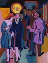 A Night-time Street Scene (Ernst Ludwig Kirchner) - Muzeo.com