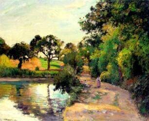 A Pond at Montfoucault (Camille Pissarro) - Muzeo.com