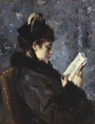 A Portrait of Madame Brizat from the Comedie Francaise (Alfred Stevens) - Muzeo.com