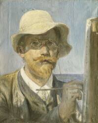 A Self-Portrait of the Artist (Peder Severin Kröyer) - Muzeo.com