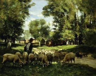 A Shepherd and his Flock (Julien Dupré) - Muzeo.com
