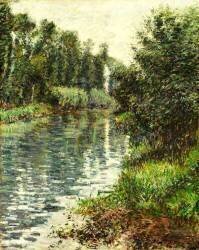 A Small Branch of the Seine at Argenteuil (Gustave Caillebotte) - Muzeo.com