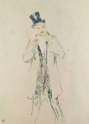 A Standing Gentleman Lighting his Cigar (Henri de Toulouse-Lautrec) - Muzeo.com