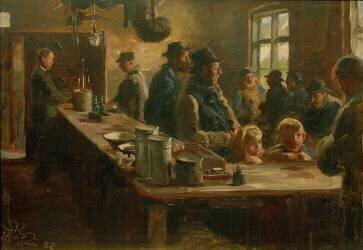A the victualler's when there is no fishing (Peder Severin Kröyer) - Muzeo.com