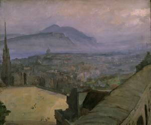 A View of Edinburgh from the Castle (John Lavery) - Muzeo.com