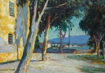 Ajaccio, vue de la chapelle des Grecs (Paul Charles Chocarne-Moreau) - Muzeo.com