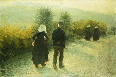 Alla Domenicale (Angelo Morbelli) - Muzeo.com