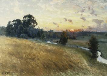 An Extensive Landscape at Sunset (Johan Ericson) - Muzeo.com