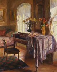An Interior with a Piano (Robert Panitzsch) - Muzeo.com