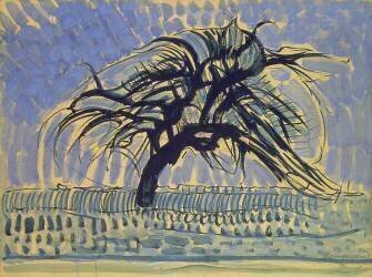 Apple Tree in Blue (Piet Mondrian) - Muzeo.com
