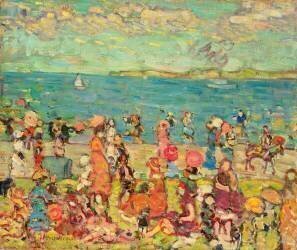 Beach Scene (Maurice Brazil Prendergast) - Muzeo.com