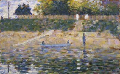 Boat by the Riverbank (Georges Seurat) - Muzeo.com