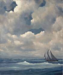 Boat in the storm (Bancel Lafarge) - Muzeo.com