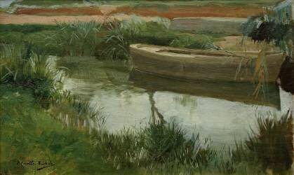 Boat on the Albufera (Joaquin Sorolla y Bastida) - Muzeo.com