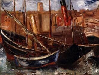 Boats and boats in the Old Port of Marseille (Achille Emile Othon Friesz) - Muzeo.com