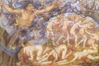 Boreas and Fallen Leaves (Evelyn de Morgan) - Muzeo.com