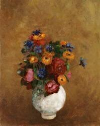 Bouquet of Flowers in a White Vase (Odilon Redon) - Muzeo.com