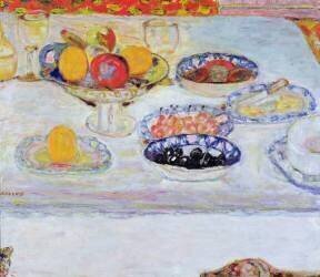 Bowl and Plates of Fruit (Pierre Bonnard) - Muzeo.com